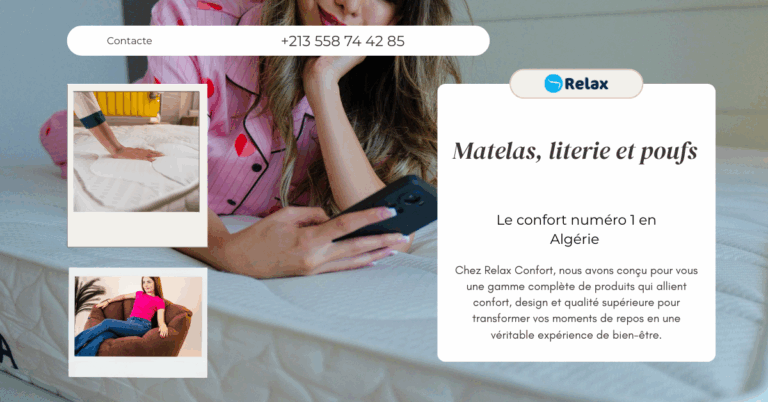 Matelas, Literie ,Oreillers et Poufs Beanbag – Le Confort Numéro 1 en Algérie