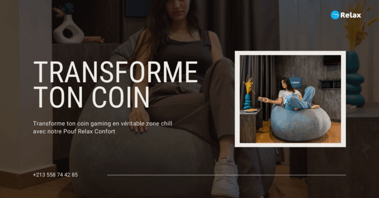 Transforme ton coin gaming en véritable zone chill avec notre pouf Relax Confort