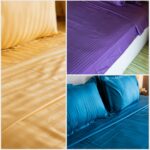 Horizon – Parure de Draps Élégante à Rayures en Coton Satiné