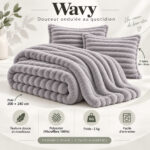 WAVY – Plaid Doux avec 2 Taies Assorties – Image 2