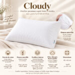 CLOUDY – Oreiller Premium 5 Étoiles en Percale de Coton – Image 2
